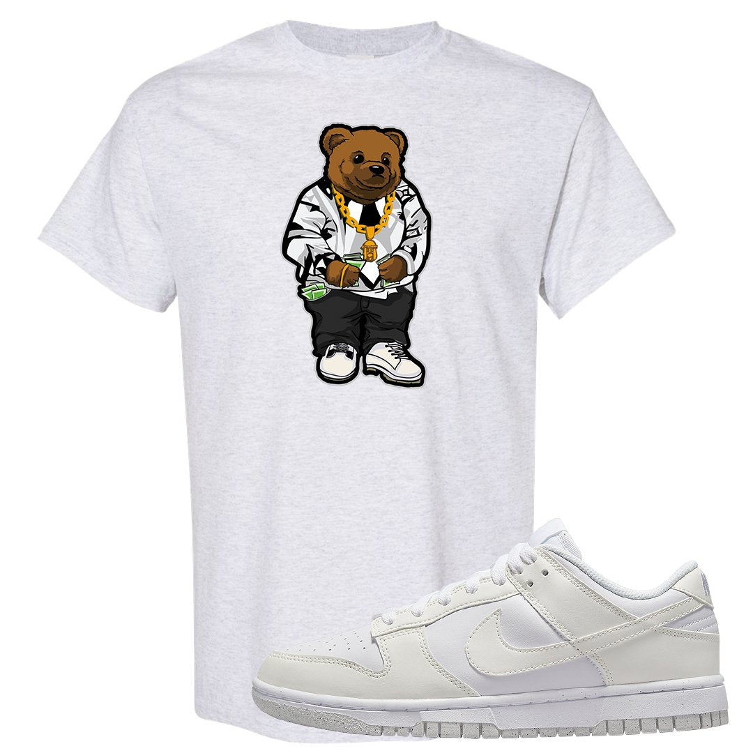 Next Nature White Low Dunks T Shirt | Sweater Bear, Ash