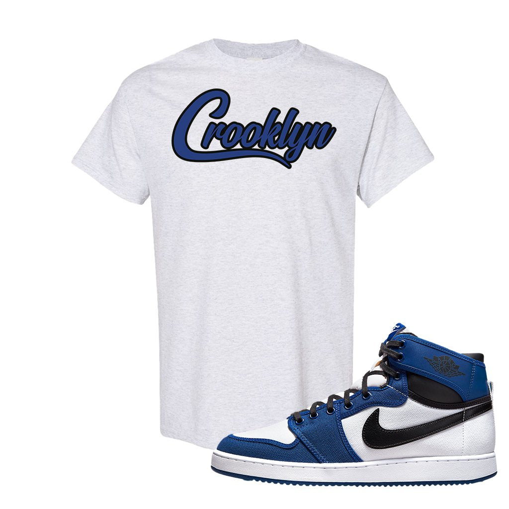 KO Storm Blue 1s T Shirt | Crooklyn, Ash