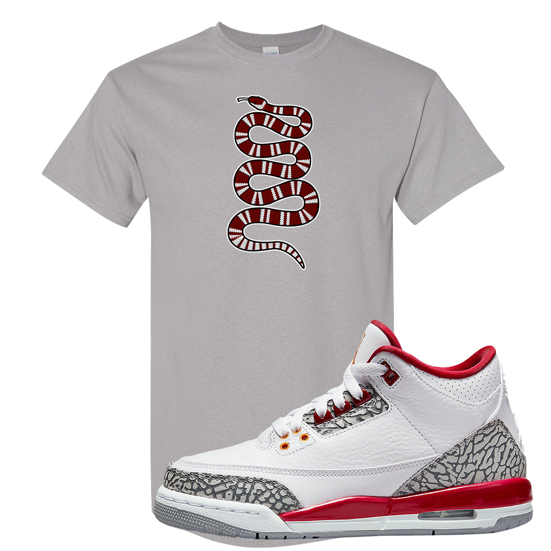 Cardinal Red 3s T Shirt | Coiled Snake, Gravel