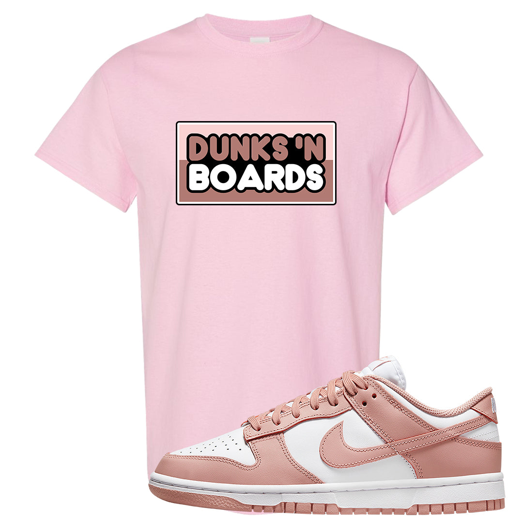 Rose Whisper Low Dunks T Shirt | Dunks N Boards, Light Pink