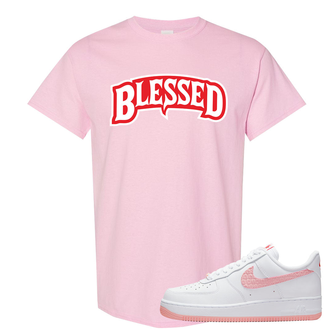 Valentine's Day 2022 AF1s T Shirt | Blessed Arch, Light Pink