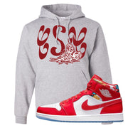 Barcelona Sweater Mid 1s Hoodie | Certified Sneakerhead, Ash