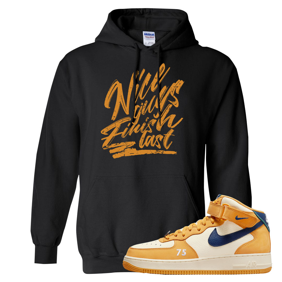 Pollen Paris Mid AF 1s Hoodie | Nice Guys Finish Last, Black