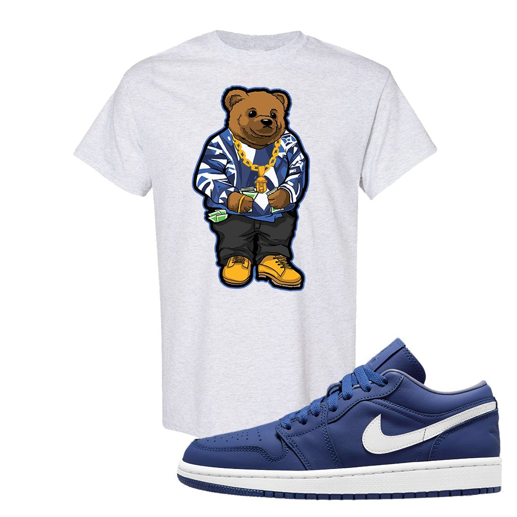 WMNS Dusty Blue Low 1s T Shirt | Sweater Bear, Ash