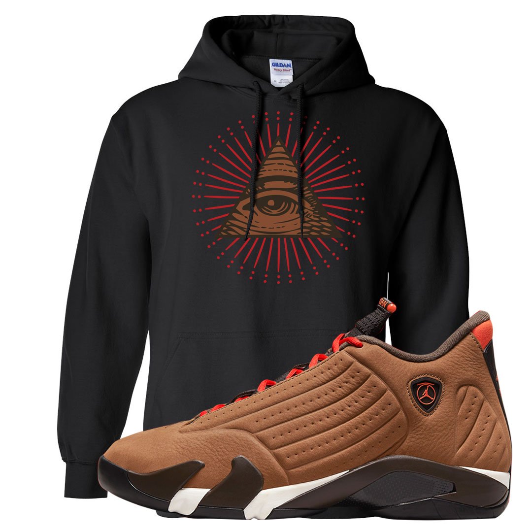 Winterized 14s Hoodie | All Seeing Eye, Black