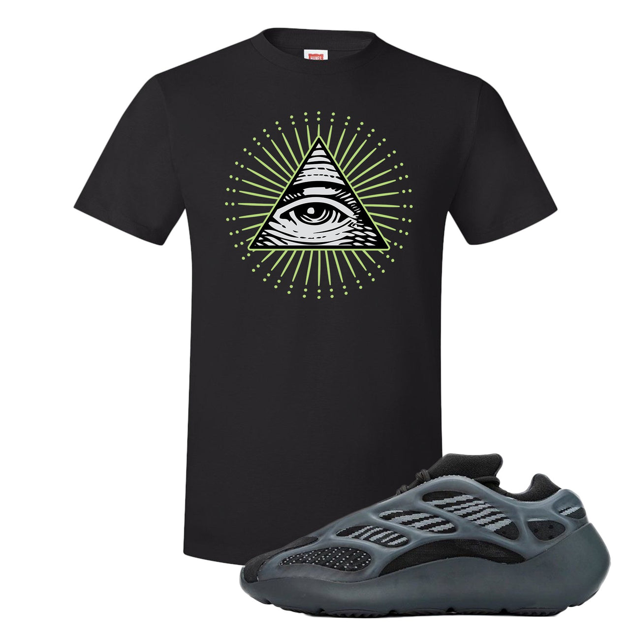 Alvah v3 700s T Shirt | All Seeing Eye, Black