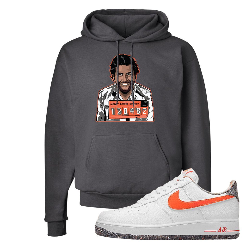 Air Force 1 Low Crimson Grind Rubber Hoodie | Escobar Illustration, Smoke Grey