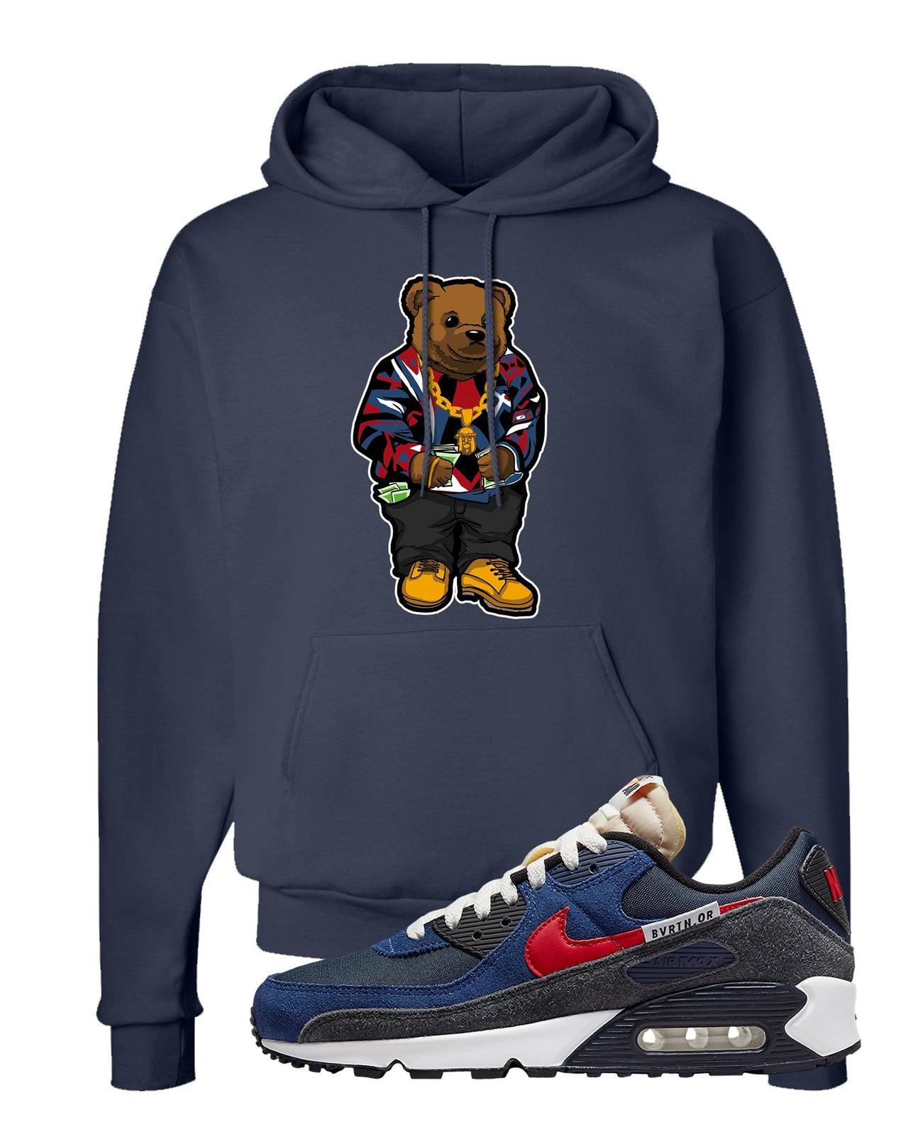 AMRC 90s Hoodie | Sweater Bear, Navy Blue