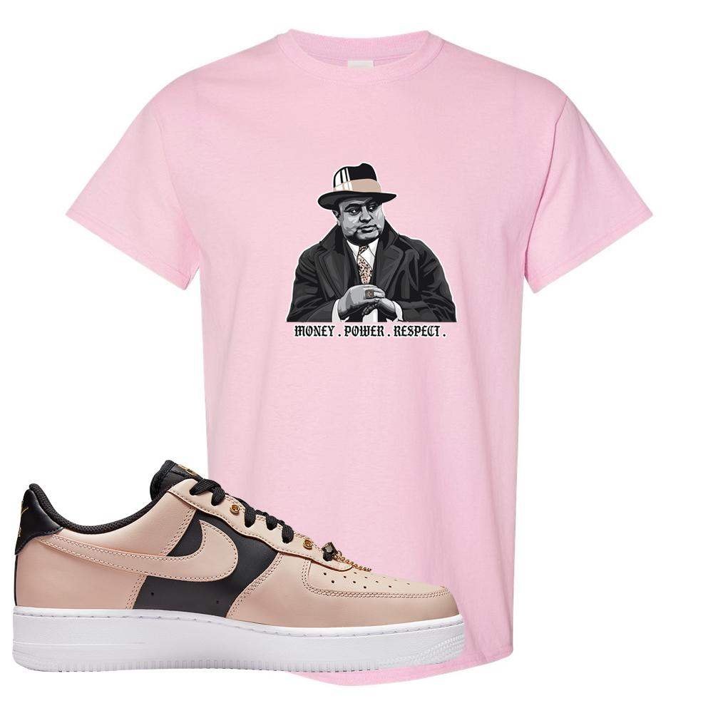 Air Force 1 Low Bling Tan Leather T Shirt | Capone Illustration, Light Pink