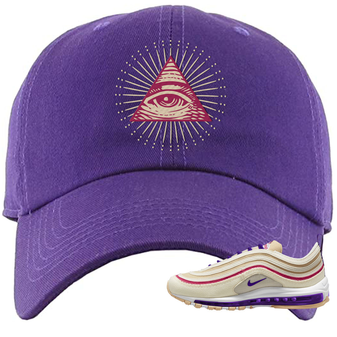 Sprung Sail 97s Dad Hat | All Seeing Eye, Purple