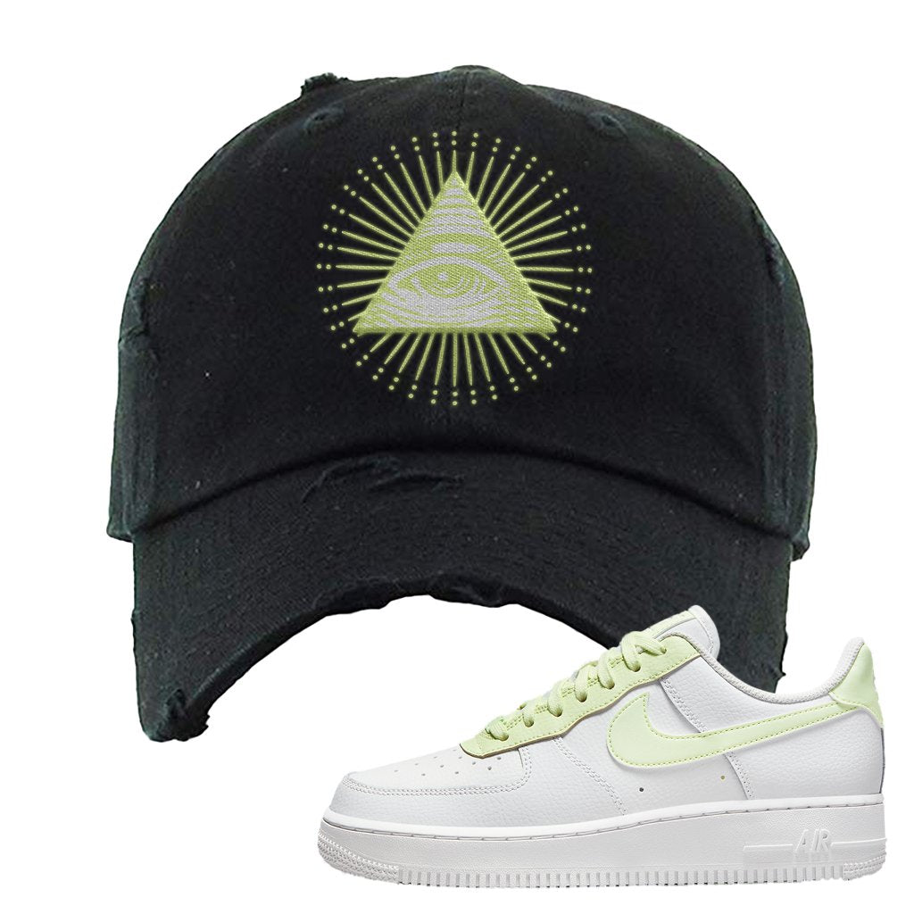 WMNS Color Block Mint 1s Distressed Dad Hat | All Seeing Eye, Black