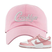 Pink Velvet Low Dunks Dad Hat | Crooklyn, Light Pink