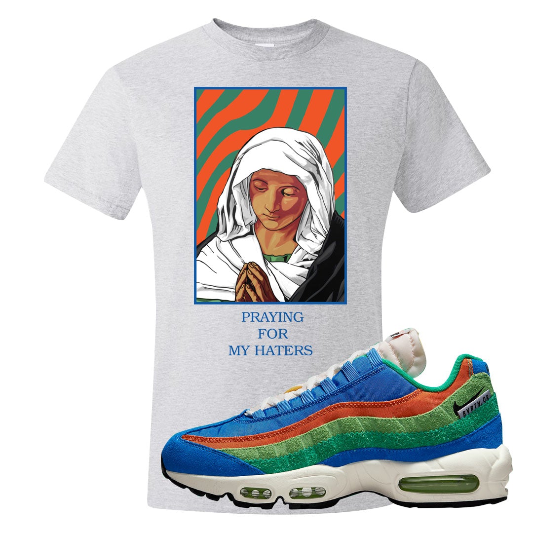 Light Blue Green AMRC 95s T Shirt | God Told Me, Ash