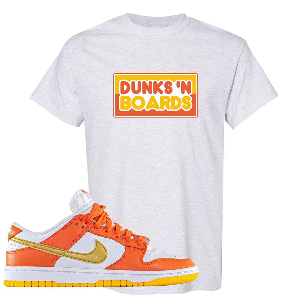 Golden Orange Low Dunks T Shirt | Dunks N Boards, Ash