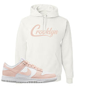 Move To Zero Pink Low Dunks Hoodie | Crooklyn, White