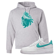 Washed Teal Low 1s Hoodie | Indian Chief, Ash