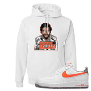 Air Force 1 Low Crimson Grind Rubber Hoodie | Escobar Illustration, White