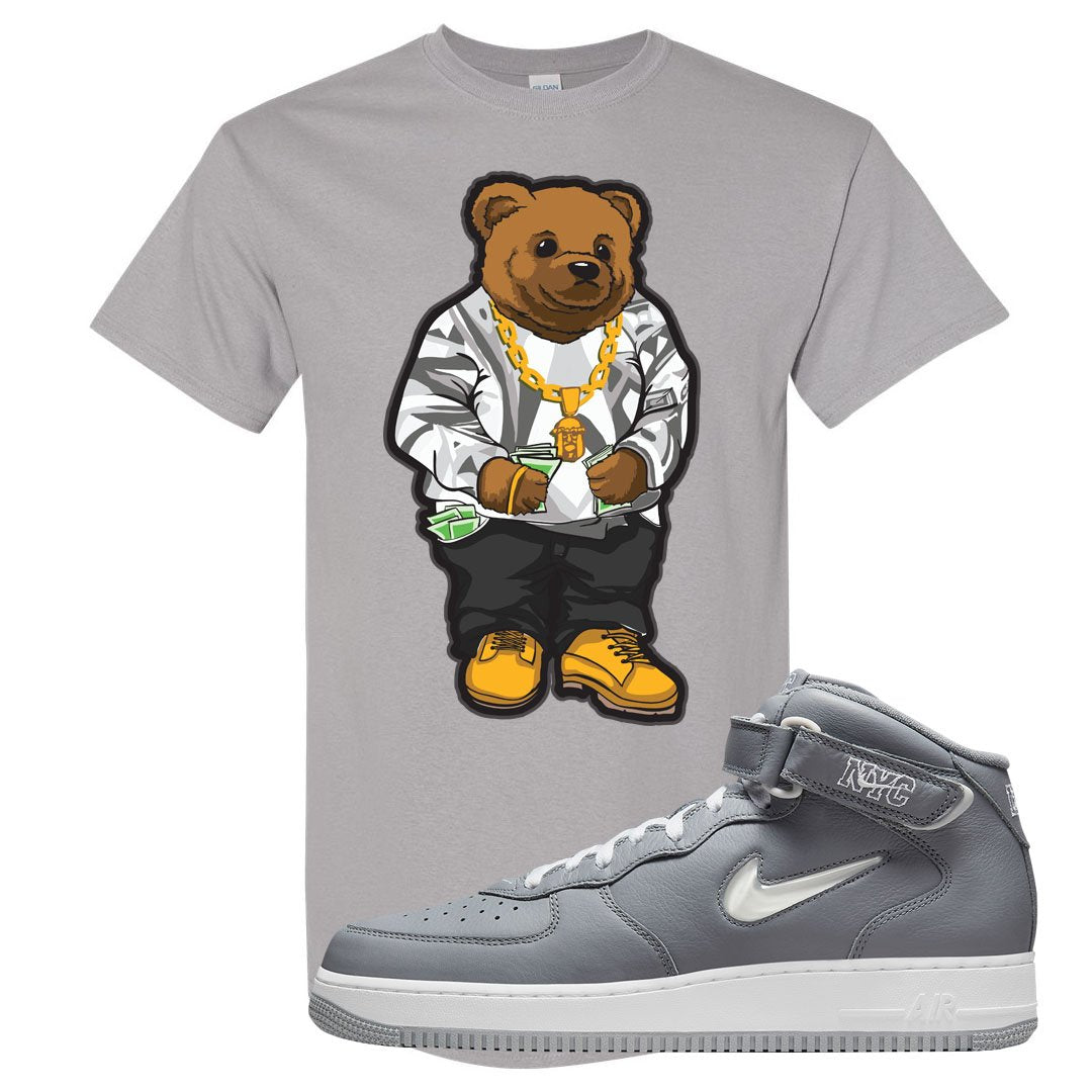 Cool Grey NYC Mid AF1s T Shirt | Sweater Bear, Gravel