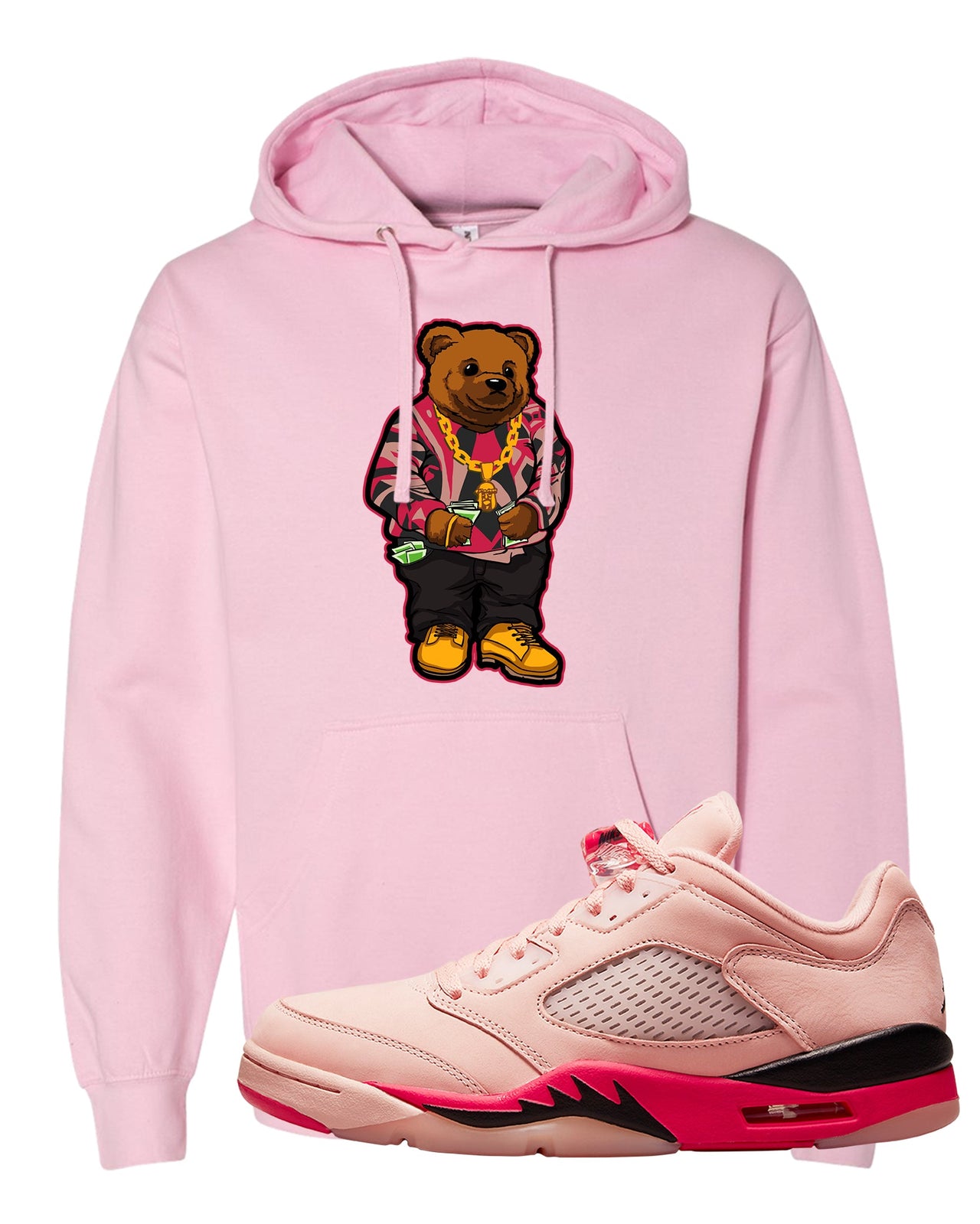 Arctic Pink Low 5s Hoodie | Sweater Bear, Light Pink
