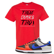 75th Anniversary Low Dunks T Shirt | Them Dunks Tho, Red