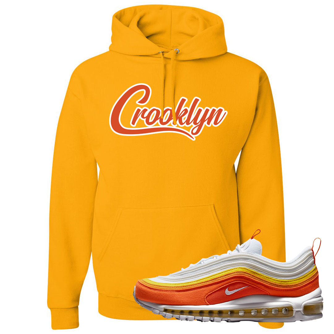 Club Orange Yellow 97s Hoodie | Crooklyn, Gold