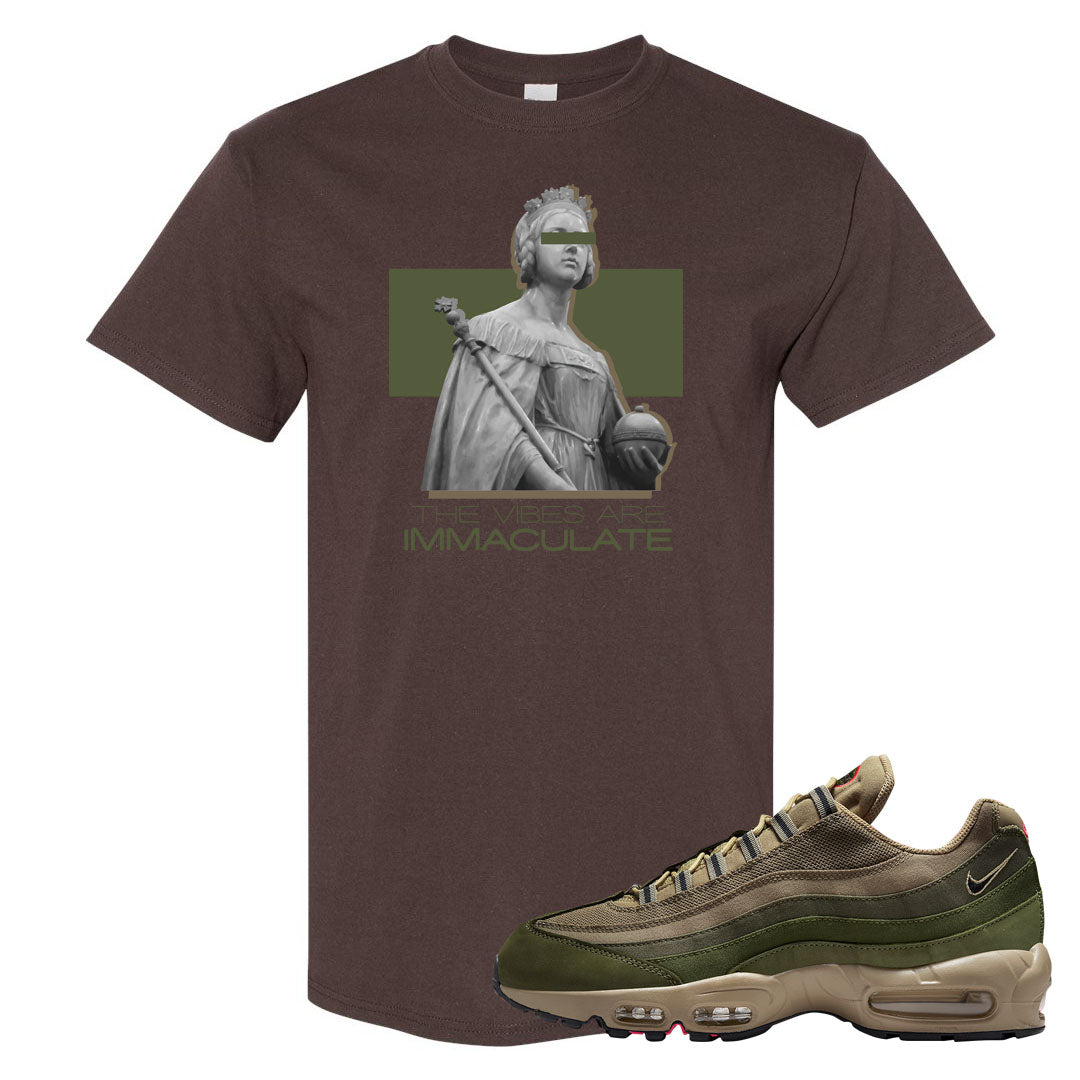 Medium Olive Rough Green 95s T Shirt | The Vibes Are Immaculate, Chocolate
