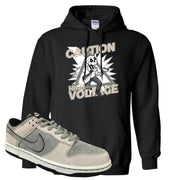 Rocky Earth Low Dunks Hoodie | Caution High Voltage, Black