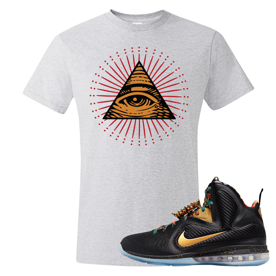 Throne Watch Bron 9s T Shirt | All Seeing Eye, Ash
