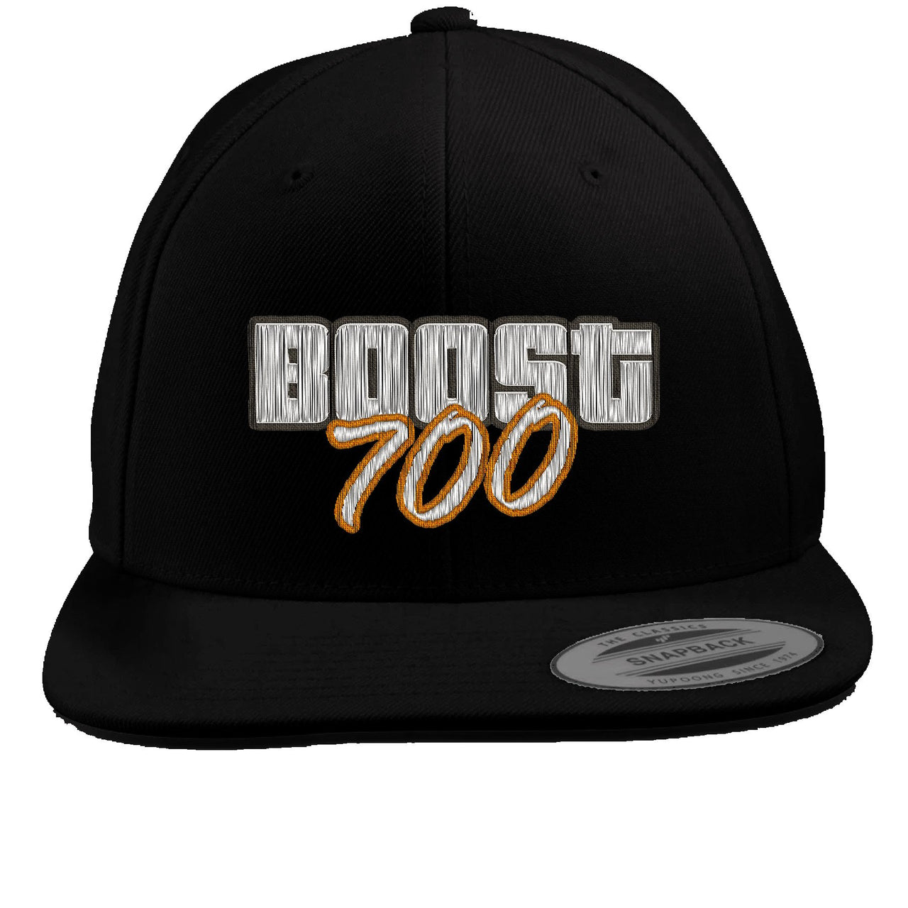 Magnet 700s Snapback Hat | Video Game Cover, Lettering, Black