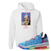 Lebron 18 Best 1-9 Hoodie | God Told Me, White