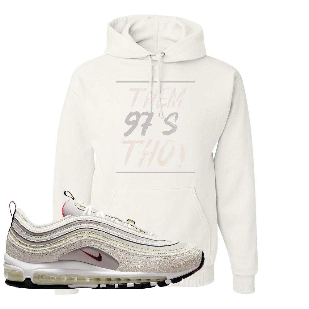First Use Suede 97s Hoodie | Them 97's Tho, White