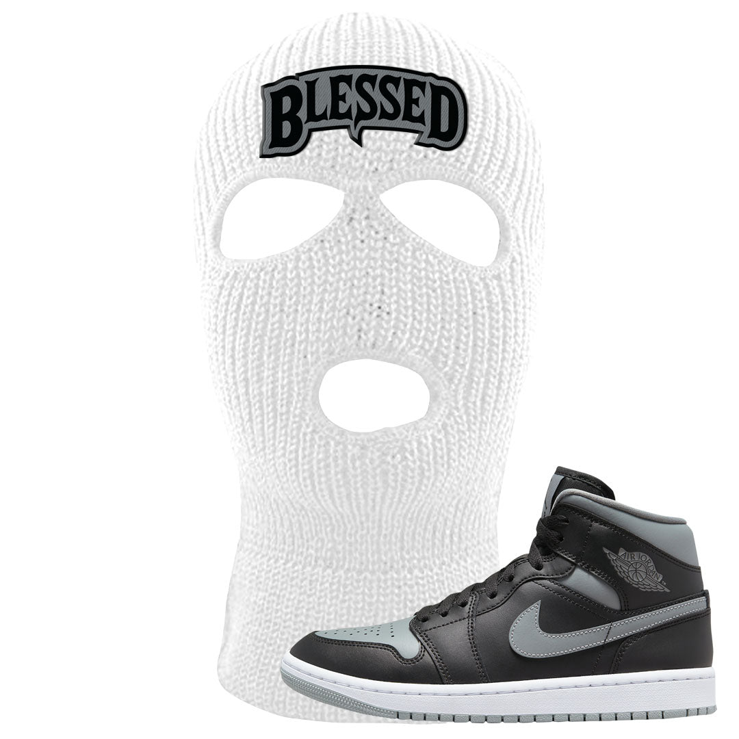 Alternate Shadow Mid 1s Ski Mask | Blessed Arch, White