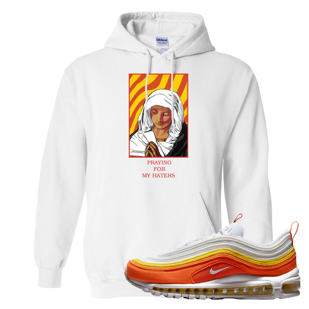 Club Orange Yellow 97s Hoodie | God Told Me, White