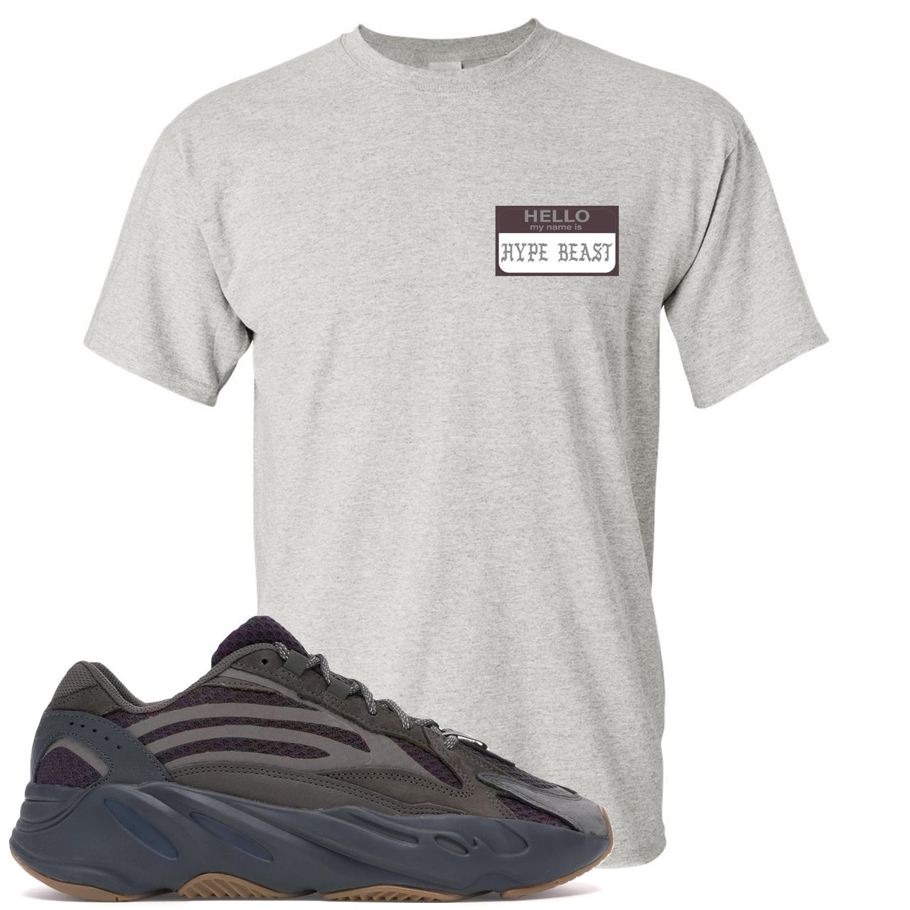 Geode 700s T Shirt | Hello My Name Is Hype Beast Pablo, Sports Gray