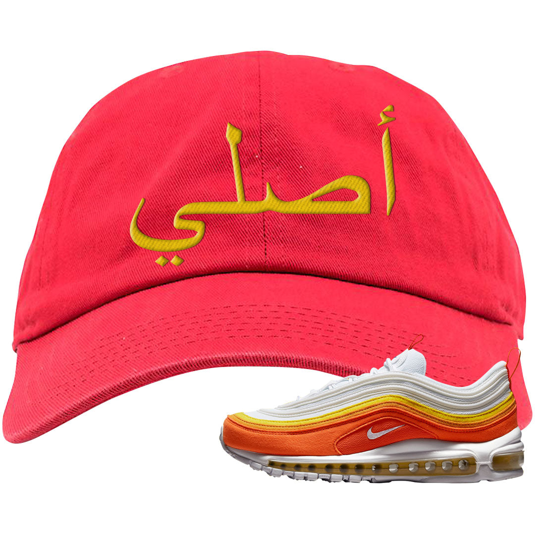 Club Orange Yellow 97s Dad Hat | Original Arabic, Red