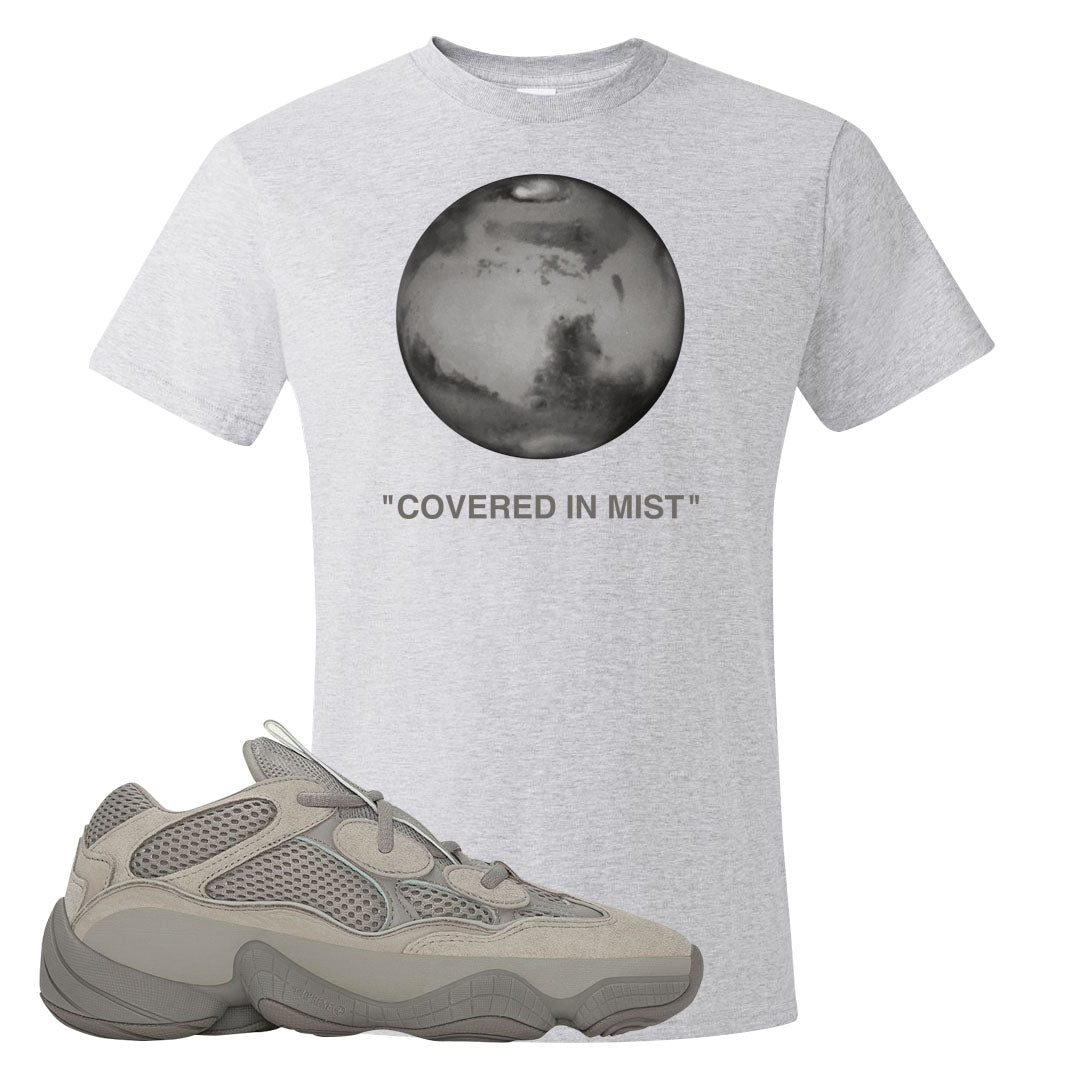 Ash Grey 500s T Shirt | Covered In Mist, Ash