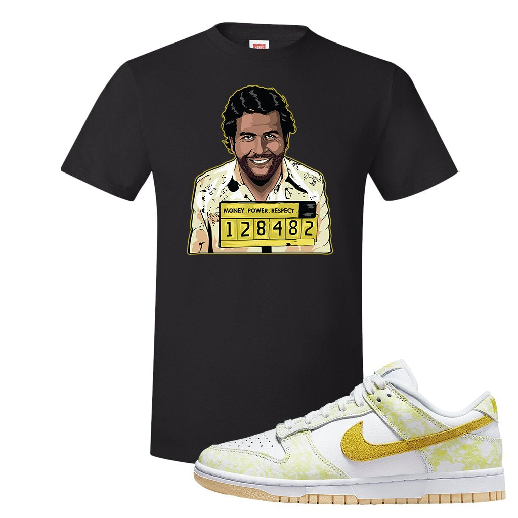 Yellow Strike Low Dunks T Shirt | Escobar Illustration, Black