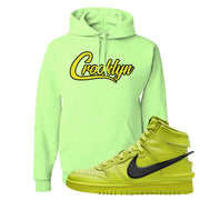 Atomic Green High Dunks Hoodie | Crooklyn, Safety Green