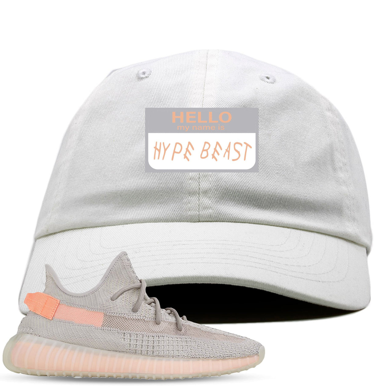 True Form v2 350s Dad Hat | Hello My Name Is Hype Beast Woe, White