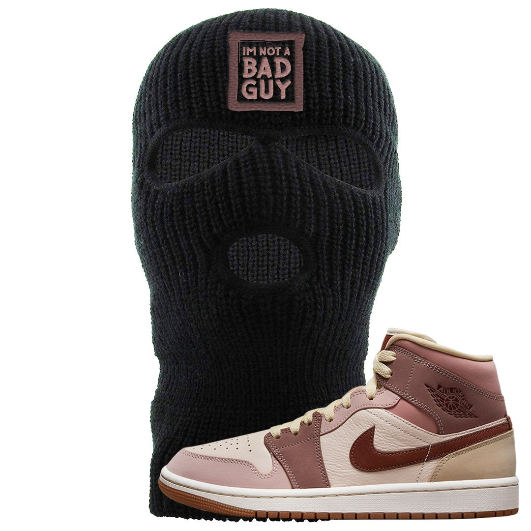 Pink Sand Mauve Mid 1s Ski Mask | I'm Not A Bad Guy, Black