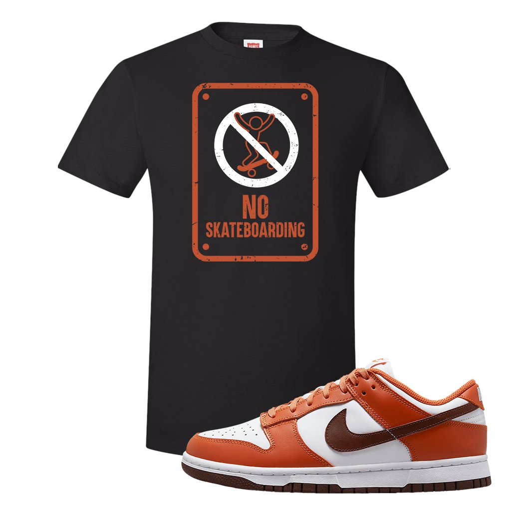 Reverse Mesa Low Dunks T Shirt | No Skating Sign, Black