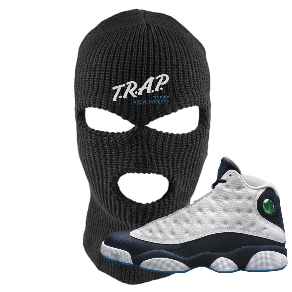 Obsidian 13s Ski Mask | Trap To Rise Above Poverty, Black