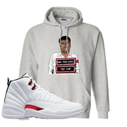 Twist White Red 12s Hoodie | El Chapo Illustration, Ash