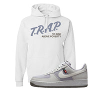 Toasty Low 1s Hoodie | Trap To Rise Above Poverty, White