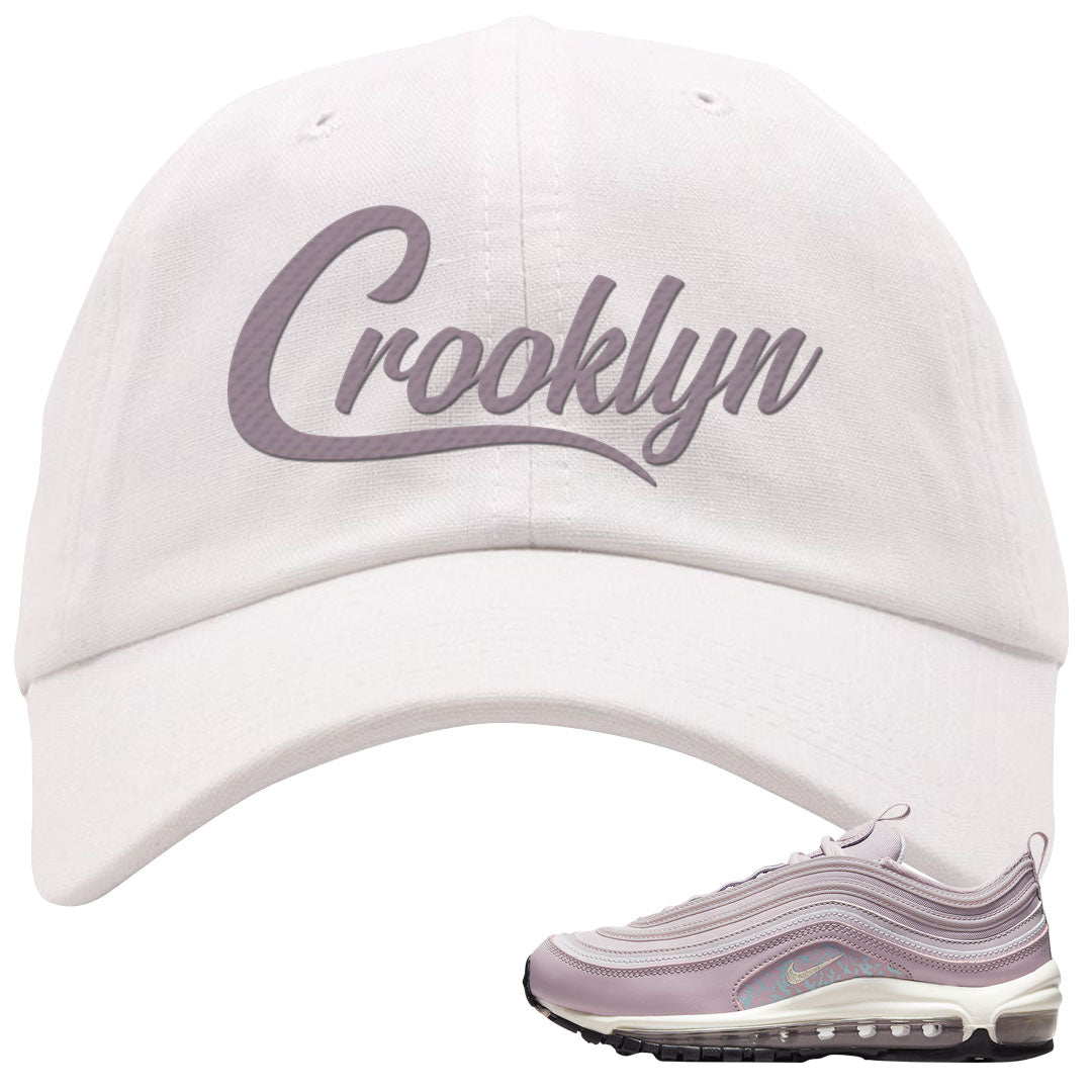 Plum Fog 97s Dad Hat | Crooklyn, White
