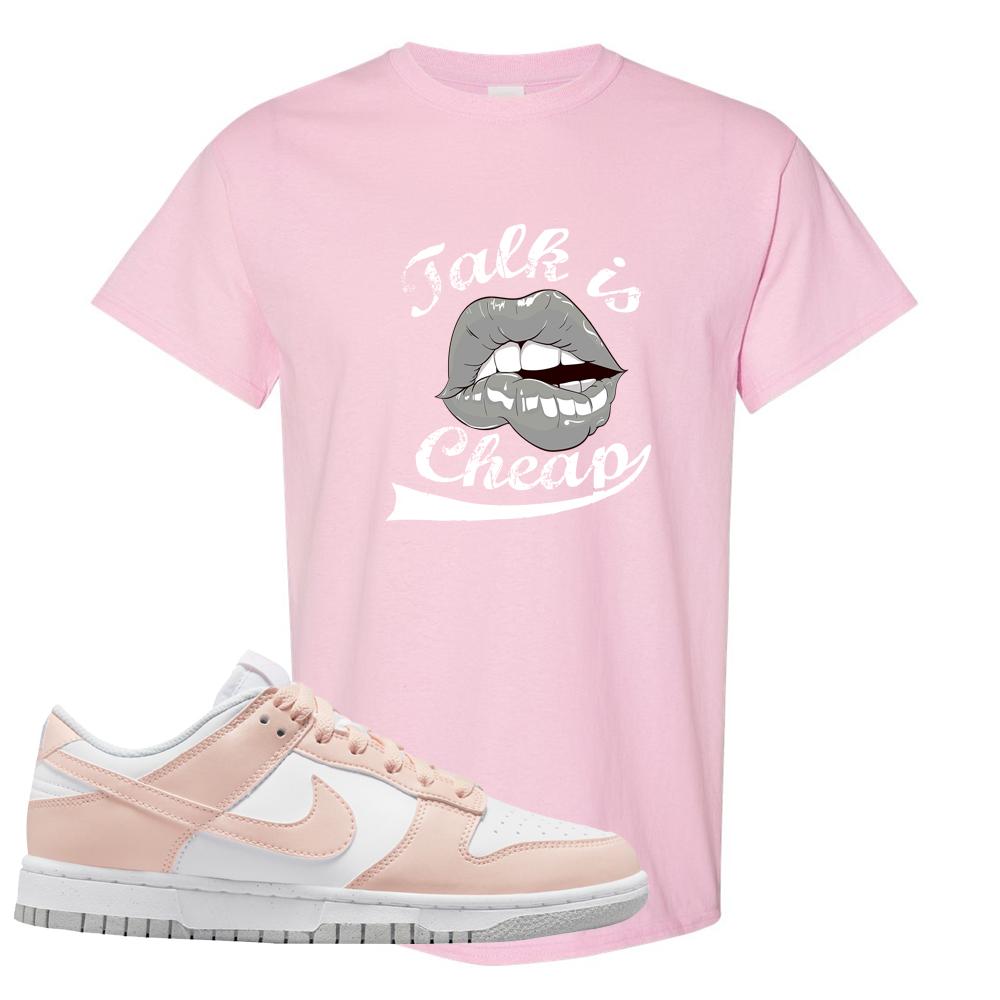 Move To Zero Pink Low Dunks T Shirt | Talk Is Cheap, Light Pink