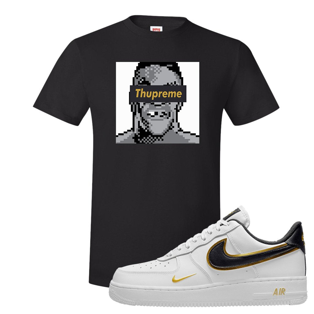 Air Force 1 Low White Gold T Shirt | Thupreme, Black
