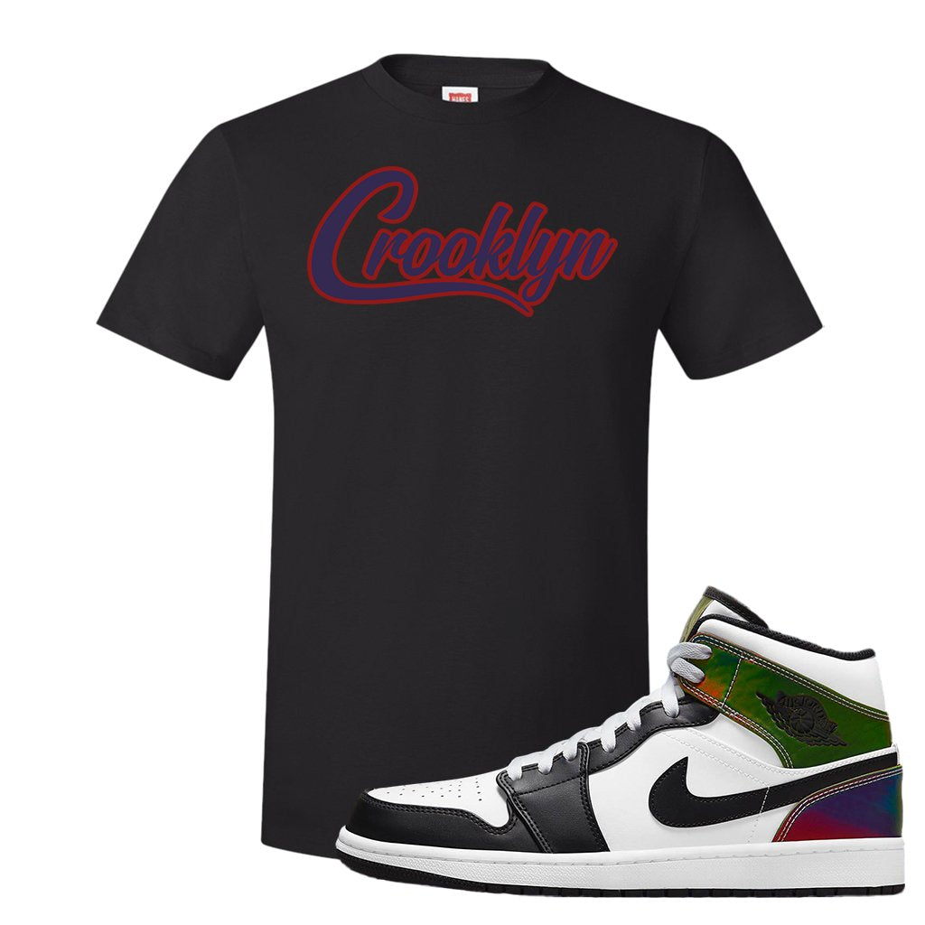 Color Change Mid 1s T Shirt | Crooklyn, Black