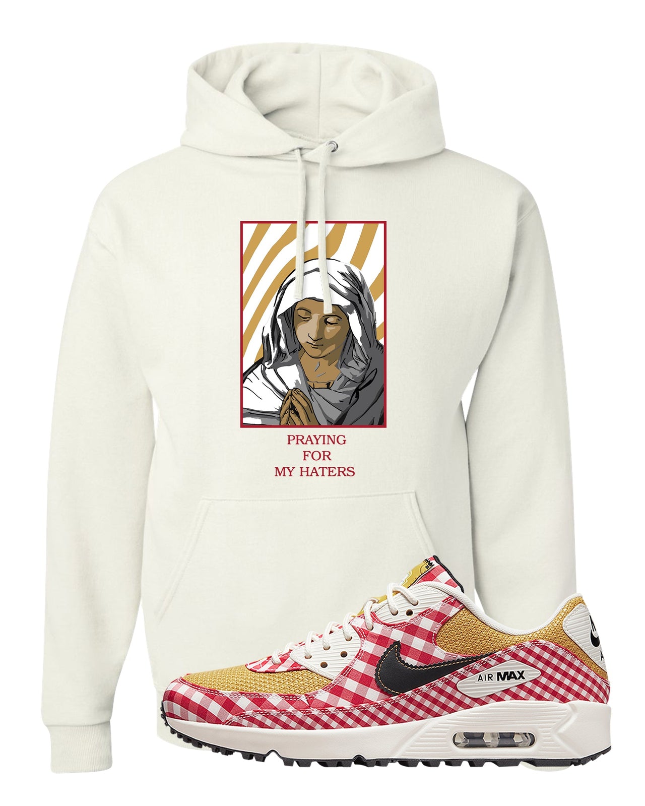 Picnic Golf 90s Hoodie | God Told Me, White