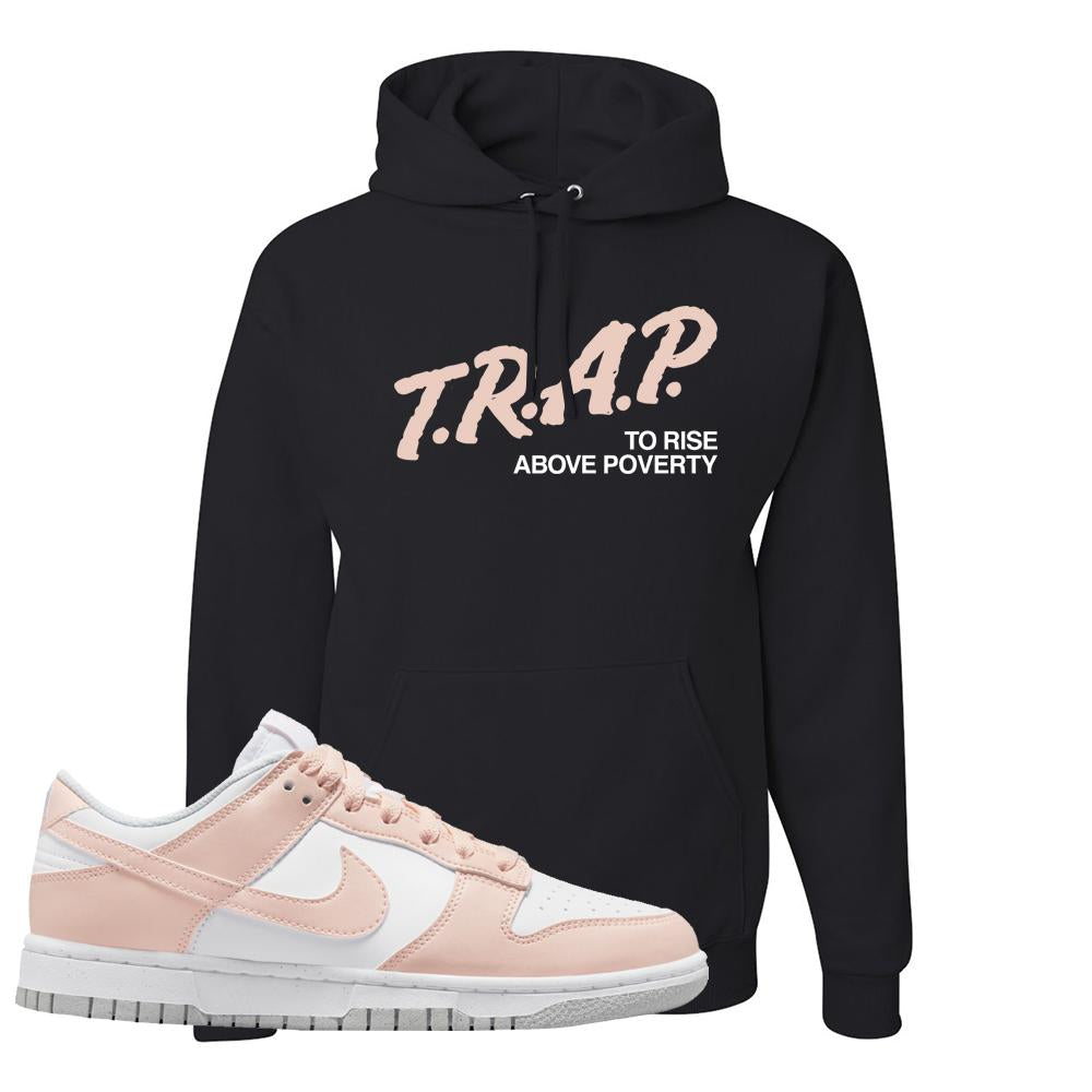 Move To Zero Pink Low Dunks Hoodie | Trap To Rise Above Poverty, Black